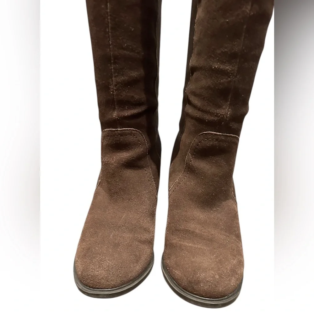 Crown Vintage Uptown Brown Suede Tall Over the Knee Boots Size 6